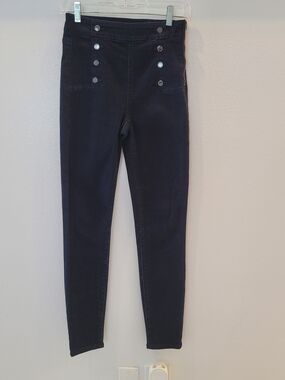 White House Black Market Black High-Rise Skinny Jeans Size 00
